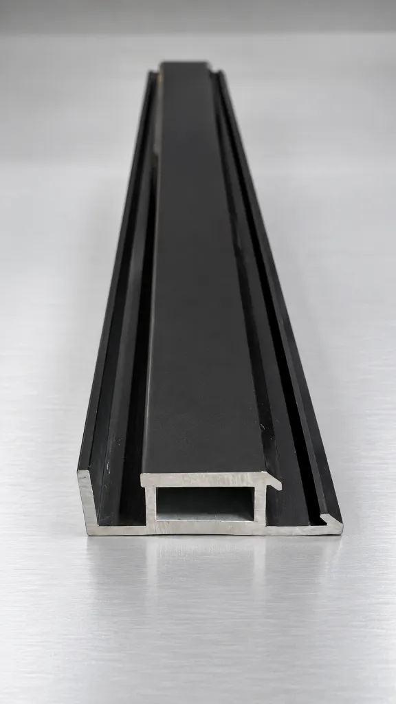 Dark Aluminum Extrusion Rail.webp