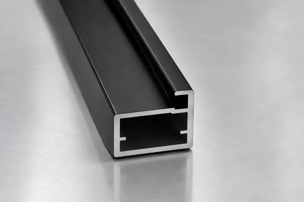 6mm Glass Slim Aluminum Profile 2x2 - No Handle (Matt Brown)