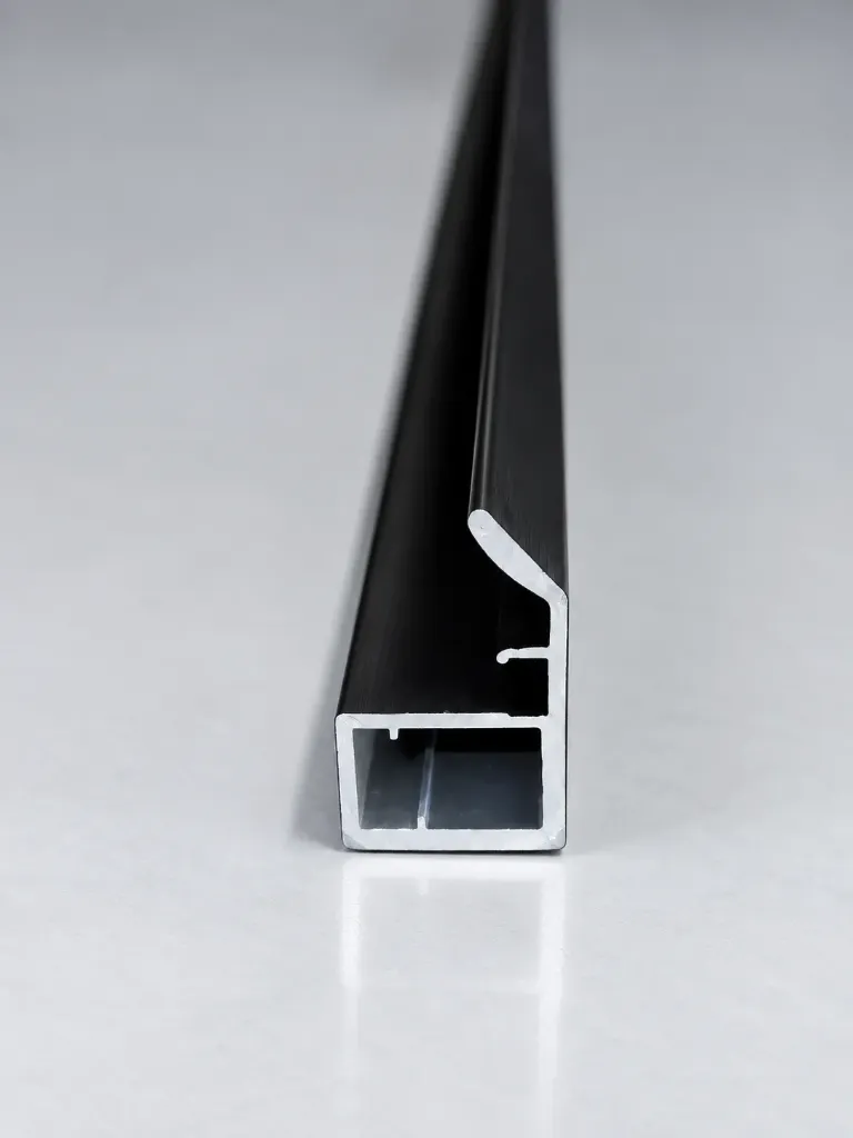 6mm Glass Air Hinges Aluminuim Profile 2.5 x 2.5 - Full Handle 