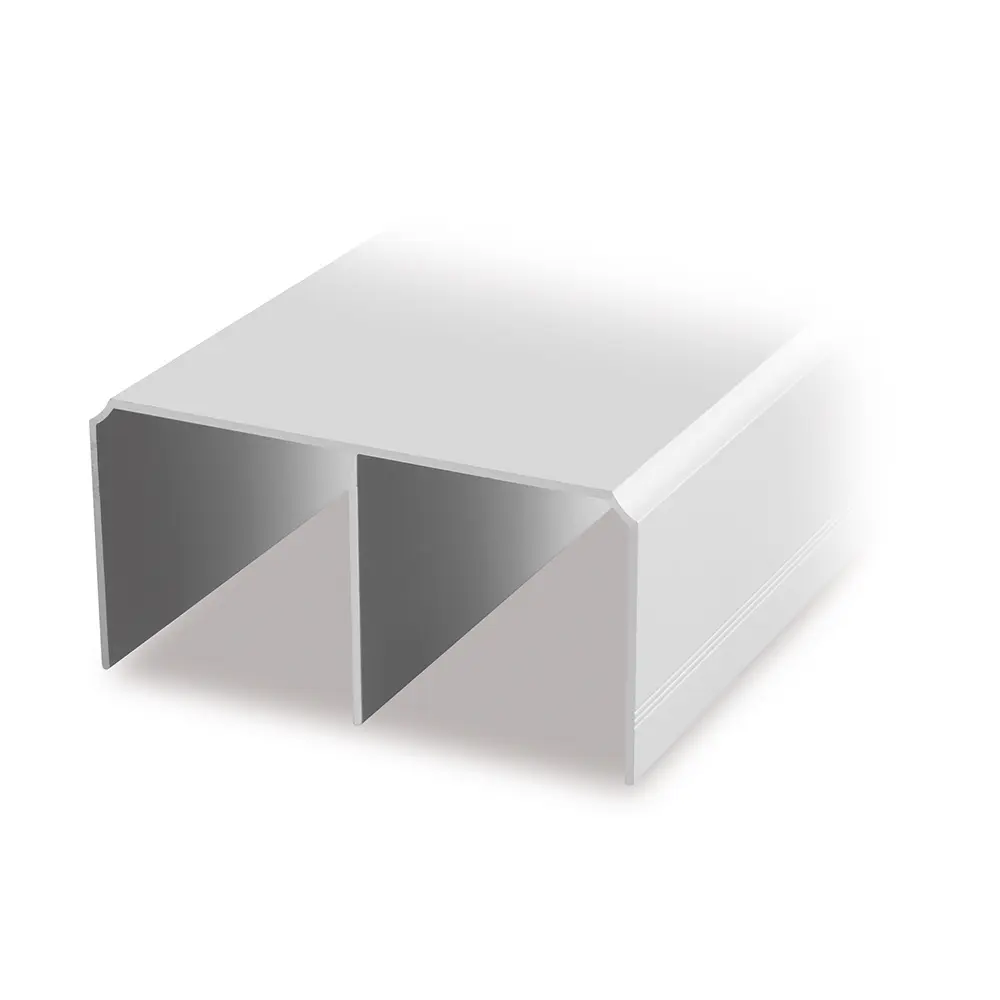 Slim System - Double Top Track Aluminum Profile for Sliding Door  (Matt Black)