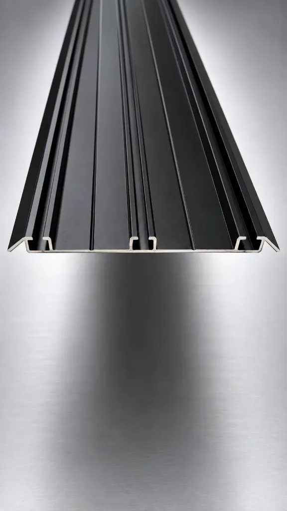 Slim System - Triple Bottom Track Aluminum Profile for Sliding Door   (Matt Black)